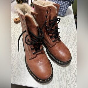 Fur lined Dr. Marten Boots